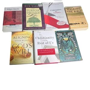 Christian Books Lot‎ Bundle Purpose Driven Life Gods Will Walking the Bible